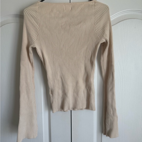 H&M Cream Ribbed Knit Top - Picture 4 of 4